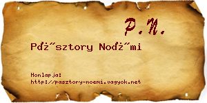 Pásztory Noémi névjegykártya